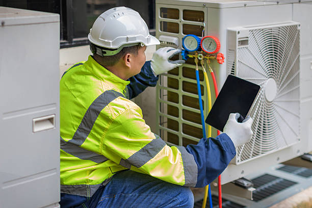 Professional Air Duct Cleaning technician working in Quaker Hill, CT